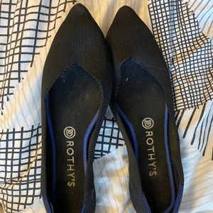 Black rothy’s point flats, washed